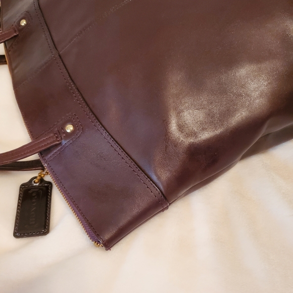 Coach Laura  Dark Brown Leather Tote #18336 - Picture 10 of 12